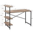 thumbnail image 6 of CubiCubi 47 x 24inch Small Computer Desk with Shelves 47 inch, Home Office Desk, Study Writing Desk, Brown, 6 of 6