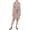 beige, variant on Womens Printed Sleeveless Shirt Dress, Green, Petite, PM
