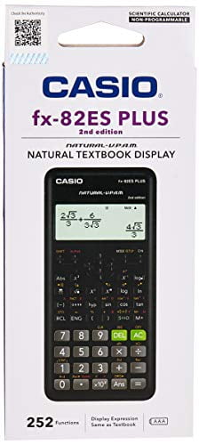 Casio Fx-82es Fx82es Plus Bk Display Scientific Calculations Calculator  with 252 Functions - Walmart.com