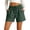 Dark Green, variant on Womens Shorts Elastic Waist Drawstring Pocket Shorts Pants Athletic Running Casual Shorts Summer Workout Plus Size Short Tops Dark Green S
