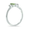 thumbnail image 2 of SZUL Women's 1/2 Carat TW Pear Shape Green Amethyst and Diamond Ring in 10K White Gold, 2 of 6