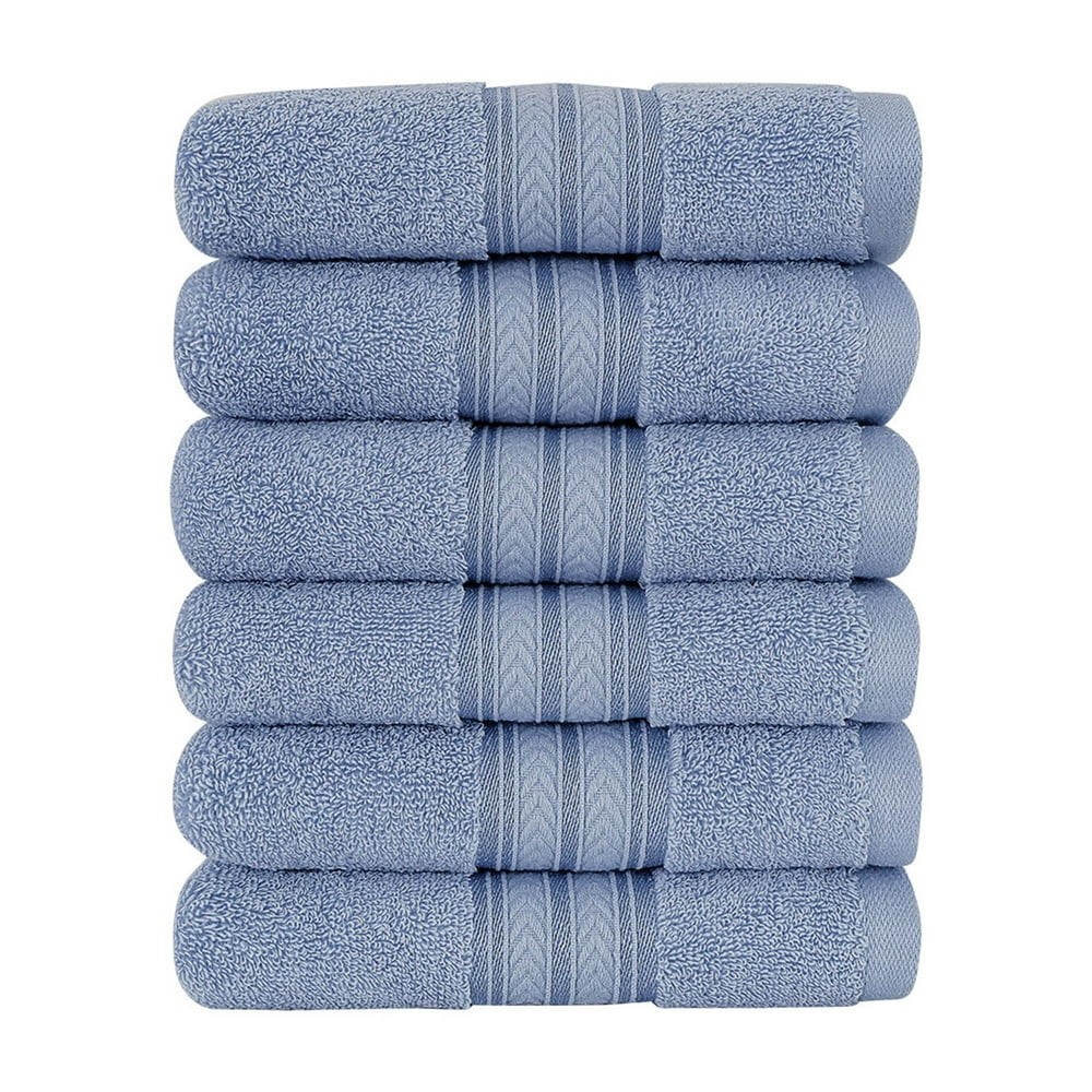 6 Pieces Luxury Hand Towels, 100 Cotton Absorbent Bathroom Towels