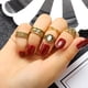 thumbnail image 1 of Anillos para mujer, regalos para mujer, 5 piezas, vintage, con flor de cristal, estilo tibetano turco, regalo de moda, anillo de bloqueo., 1 of 2