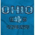 thumbnail image 2 of Ohio Vintage Buckeye Leaf Stencil OH Womens Slim Fit Graphic Tee Brisco Brands S, 2 of 4