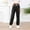 Black, variant on AOOCHASLIY Valentine's Day Women Pants Women's Fashion Casual Solid Elastic Waist Trousers Long Straight Pants