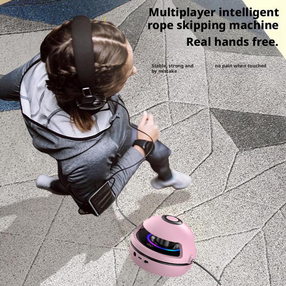 Smart Jump Rope,Cordless Jump Rope With Counter for Children, 1-10 Speed Levels,Bluetooth Remote Control, Parent-Child Interactive, for Kids 4-12 and Adults