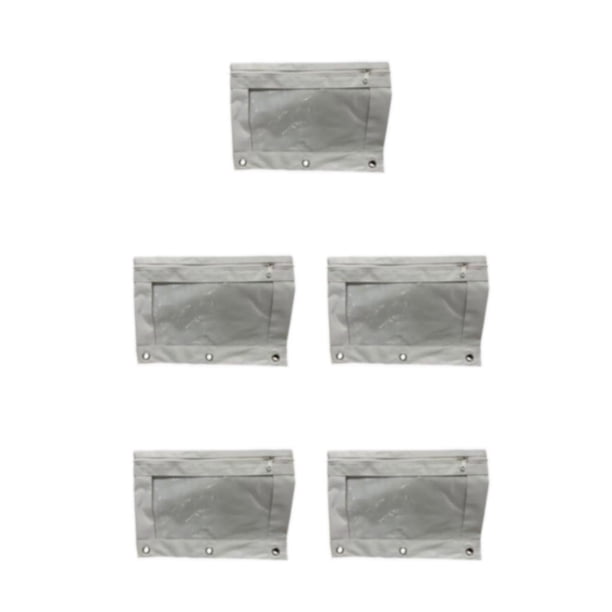 Bolsa portátil Sidaley con cremallera para almacenar archivos y documentos blanca