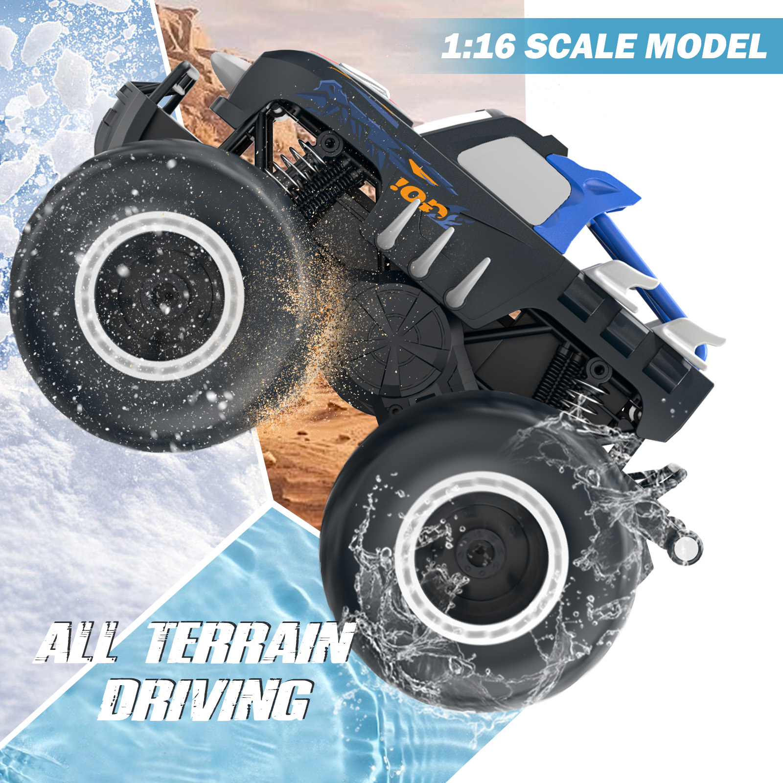 Loheer 1:16 Remote Control Monster Truck, Waterproof 4WD photo 8