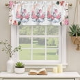 thumbnail image 2 of Elephants Curtain Valances for Windows, Kitchen Valance Window Treatments Panel 2 Pack, Pink Elegant Spring Floral Botanical Rod Pocket Short Curtains for Bathroom Bedroom 60 x 18 Inch, 2 of 8