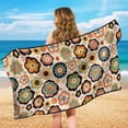 thumbnail image 4 of Garronmavis Retro Floral Car Seat Towel Cover 1 PC Sweat and Stain Resistant Front Seat Fit Breathable Non-Slip Washable Universal Fit for Cars Sedan SUV Truck Van, 4 of 9