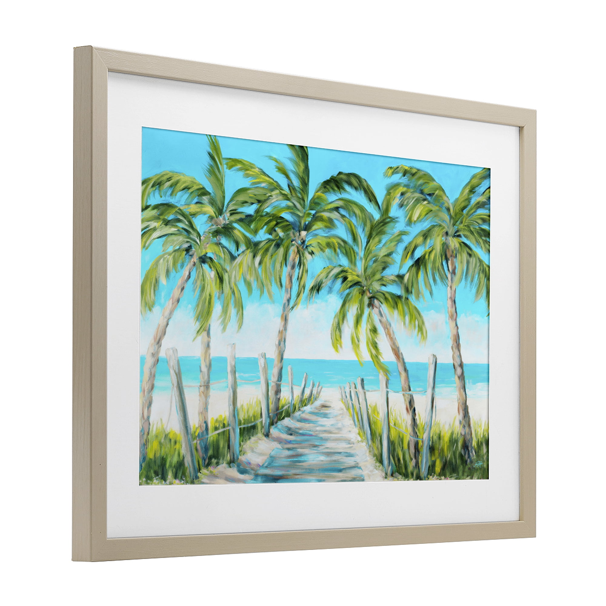 Stupell Industries The Path To Paradise Birch Framed Print Under Glass, design by Julie DeRice