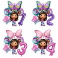 thumbnail image 2 of Globo con números en color rosa y morado para casa de muñecas Gabby, decoración para fiesta de cumpleaños de niña, suministros para baby shower, juegos de globos de juguete para niños, 2 of 5