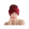 thumbnail image 2 of Women Men Solid Unisex Cycling Ski Mask Winter Knitted Balaclava Beanie Hat, Red, One Size, 2 of 5