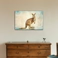 thumbnail image 2 of wall26 - Wild Animal Canvas Wall Art - Kangaroo on Abstract Background - Gallery Wrap Modern Home Art | Ready to Hang - 32x48 inches, 2 of 3