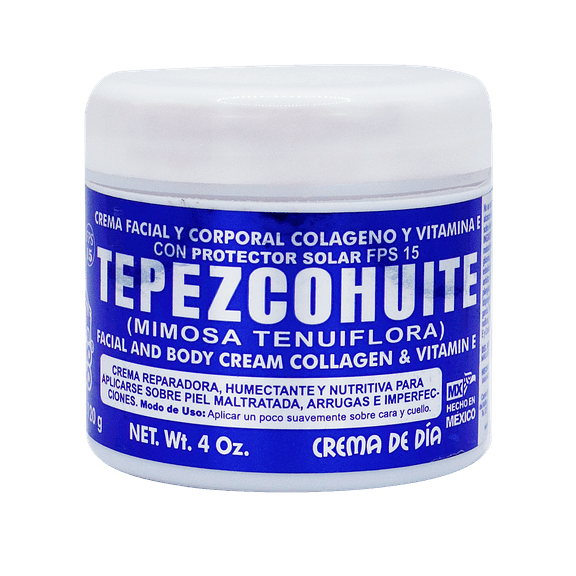 DEL INDIO PAPAGO Tepezcohuite Day Cream 4 oz (mimosa tenuiflora)