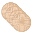 thumbnail image 1 of Uxcell 4 Pcs Manteles Individuales Redondos Tejidos, Mantel Lavable de 7 Pulgadas Resistente al Calor, Mantel Decorativo para Mesa de Comedor, Encimera, Caqui, 1 of 7