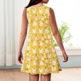 thumbnail image 5 of LTTVQM Girls Easter Dress 2026 Rabbit Egg Print Funny Sleeveless Sundress Soft Round Neck Midi Dresses Trendy Church Dresses Yellow 5-6 Years, 5 of 5