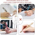 thumbnail image 3 of Ballpoint Pens Black Medium Point 1mm Pen with Super Soft Grip Ball Point Pen for Men Women Retractable Pens (gold-12 pcs), 3 of 7