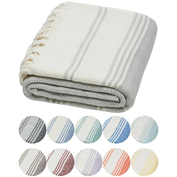 Toalla turca de baño y playa DEMMEX Organic Diamond Grey