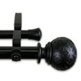 thumbnail image 2 of Plaid 1" Double Curtain Rod 48-84 inch - Black, 2 of 2