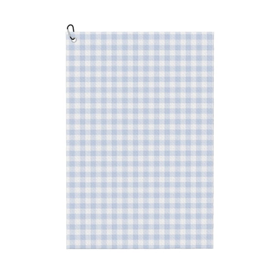 Kdxio Blue Checkboard Pattern Golf Towel (24" X 16") with Carabiner Clip - The Convenient Golf Cleaning Towel