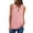 Pink, variant on Giftesty Spring Tops for Women 2024 Women's Summer Shirts Zip Casual Tunic V-Neck Rollable Blouse Tops T-Shirt