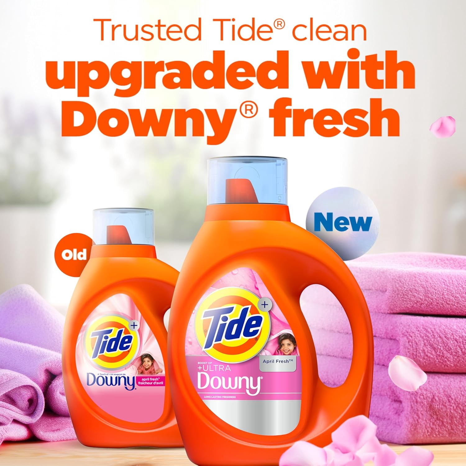 Plus Boost of Ultra Liquid Laundry Deternt, April Fresh Scent, 148 fl oz, 105 Loads, Deternt with Long-Lasting Freshness