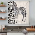 thumbnail image 5 of Vintage Zebra Sheer Curtains 72 Inches Long, Modern Art Animal Watercolor Light Filering Curtains, Breathable Simi Curtain Privacy Drapes for Living Room Bedroom Lightweight Window Treatment, 5 of 9