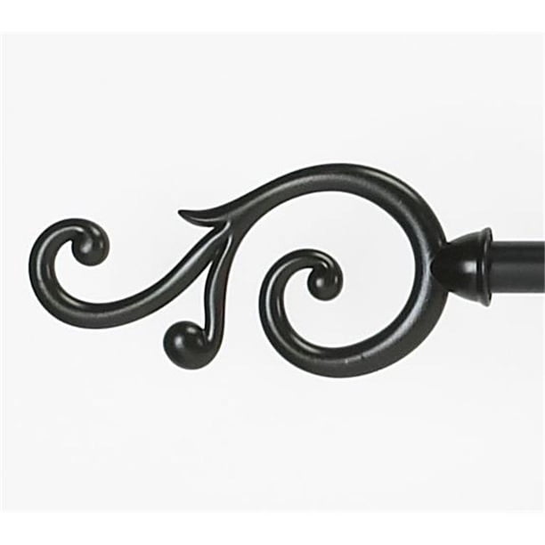 ACHIM Buono II - Asta Per Tenda Con Terminali, Metallica, Regolabile Da 71 A 122 Cm, Colore Medley, Con Staffe E Hardware