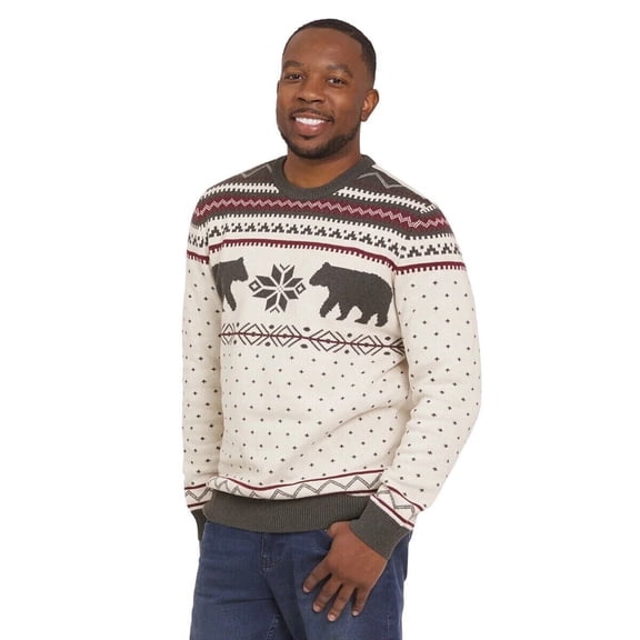 Lands' End Men's Family Holiday Sweater, Size M