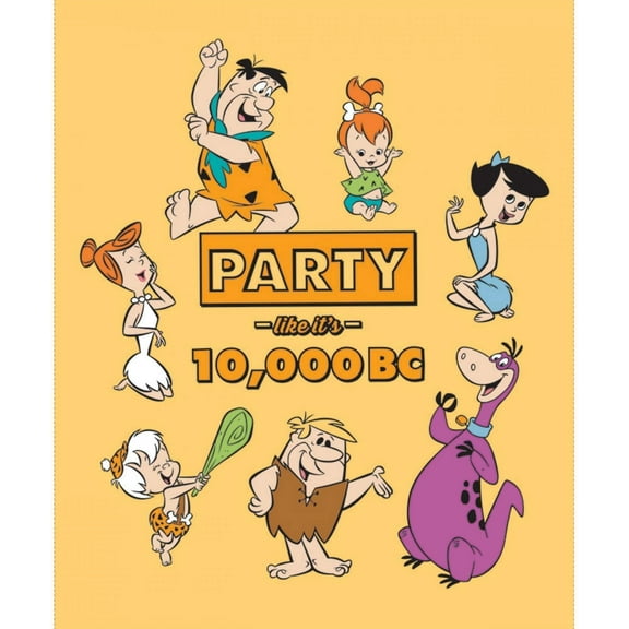 Camelot Fabrics The Flintstones 2 Party On 35" Panel 100% Cotton Sold by The Panel.…