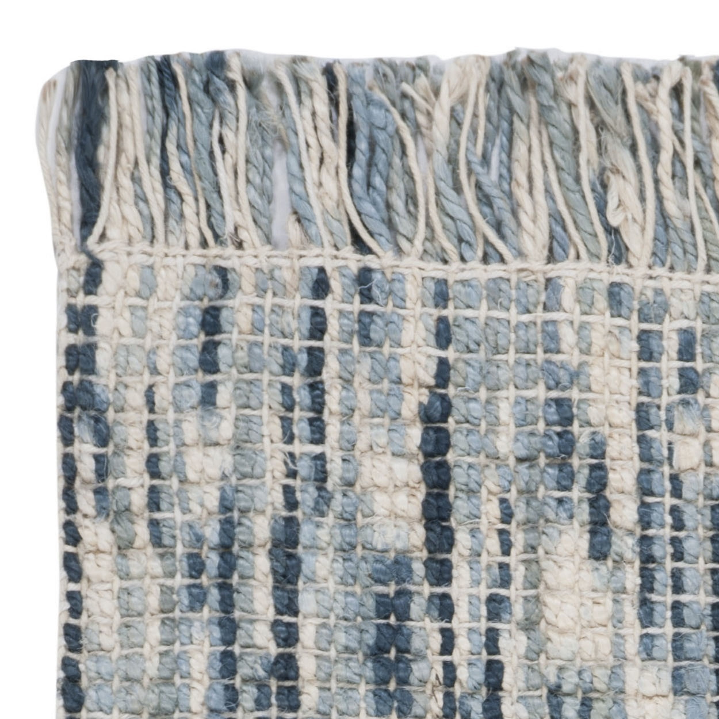 SAFAVIEH Natural Fiber Michayla Abstract Jute Area Rug, Blue/Ivory, 3' x 5'