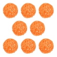 thumbnail image 1 of Uxcell 8 Pack de bolas de ratán trenzadas de 2.4 pulgadas para decoración de Navidad, bodas y Acción de Gracias en color naranja, 1 of 6
