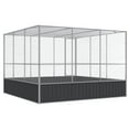 thumbnail image 6 of vidaXL Aviary Silver and Anthracite Galvanized steel, steel Large Locks, 6 of 9