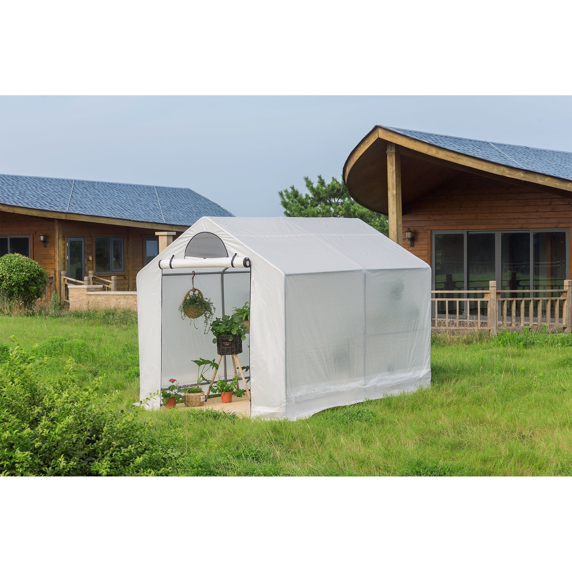 6'X8' GREEN HOUSE WITH 2X4' PLANT SHELF