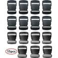 thumbnail image 2 of 15 hebillas de plástico negras para cinturón de 38 mm, clips de equipaje con cierre lateral, ideales para mochilas, tiendas de campaña y bolsos para niños., 2 of 5