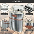 thumbnail image 4 of OPUX 2 Bottle Wine Carrier Tote, Insulated Leakproof Wine Cooler Bag, Wine Travel Bag for Picnic BYOB Beach, Portable Wine Bottle Carrying Case, Gift for Wine Lover Women Men Christmas,Stripe, 4 of 8
