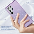 thumbnail image 5 of Allytech Glitter Case for Samsung Galaxy S22 Ultra 5G 2022,Crystal Clear Bling Sparkly Shiny Soft Flexible TPU Slim Drop Protection Shock-Absorption Case for Galaxy S22 Ultra 6.8" 2022 Released,Purple, 5 of 6