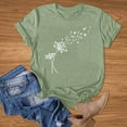 thumbnail image 4 of TSADFHJI Chandails en Molleton Femmes Hiver Mode Décontractée Impression Mots Col Rond Manches Courtes Tee Tops Tunique Blouse m Vert Menthe, 4 of 5