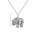 thumbnail image 5 of LeCalla 925 Sterling Silver Elephant Charm Pendant with Chain Good Luck Necklace Gifts for Women and Teen 25MM, 5 of 9