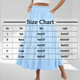 thumbnail image 6 of Besolor Women's Summer Boho Midi Skirt Tiered Ruffle Skirt Elastic Waist A-Line Flowy Beach Long Skirts with Pockets, 6 of 8