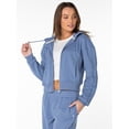 thumbnail image 6 of Celebrity Pink Women's and Women's Plus Zip Front Fleece Hoodie Sweatshirt, Sizes XS-4X, 6 of 13