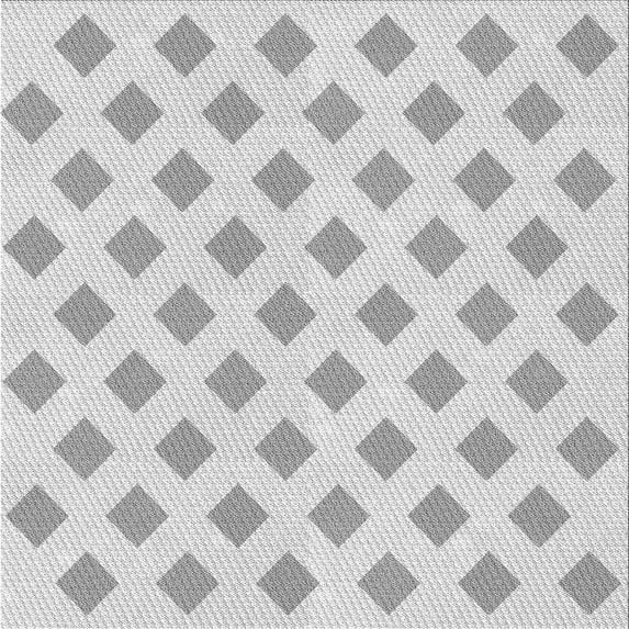 Ahgly Company Indoor Square Patterned Platinum Gray Area Rugs, 4' Square