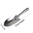 thumbnail image 3 of Halons Stainless Steel Garden Trowel - Gardening Hand Shovel, Outdoor Planting Tool for Vegetable Garden, Pointed Blade, 0.44lb Lightweight (10x2.5in) Stainless Steel Garden Trowel - Gard, 3 of 7