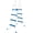 White/Blue 52in, variant on 3 Step Lightweight Steel Outdoor Above Ground Swimming Pool Ladder with Non Slip Feet for Outdoor Use, Black