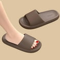thumbnail image 4 of Unisex Comfortable EVA Slides for Men and Women, Lightweight Waterproof Coffee Brown Indoor Outdoor Slippers with Arch Support,Size 36, 4 of 7