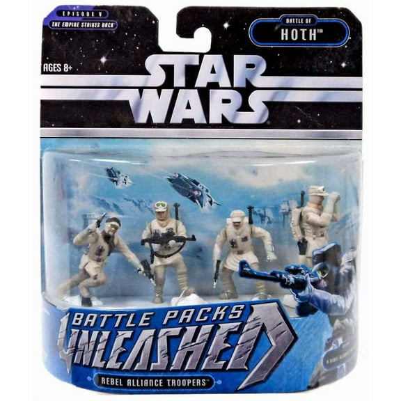 Star Wars Unleashed Battle Packs 2006 Rebel Alliance Troopers Action Figure 4-Pack (Battle of Hoth)