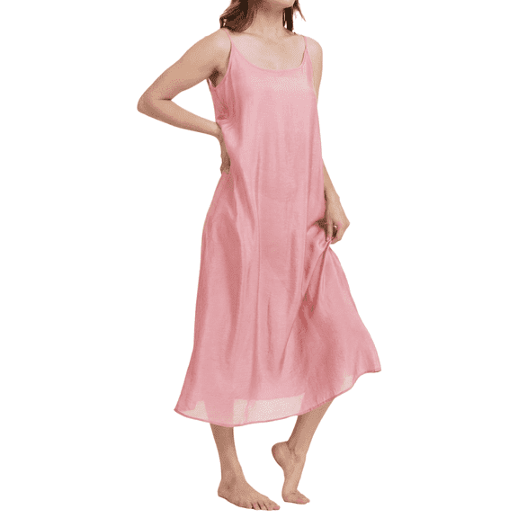 Women Silk Cotton Camis Long Slip Full Slip For Under Dress Camisoles Slip Dress Petticoat