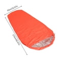 thumbnail image 3 of Outdoor Sleeping Bag Thermal Insulation First Aid Blanket Keep Reflective Technology Waterproof Survival Kit Adventure Emergency Single 210*Width83cm, 3 of 6