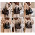 thumbnail image 2 of Ladies Leather Backpack Fashion Shoulder Bag Large Capacity Crossbody Bag With Adjustable Strap For Work And Travel Coffee, 2 of 4